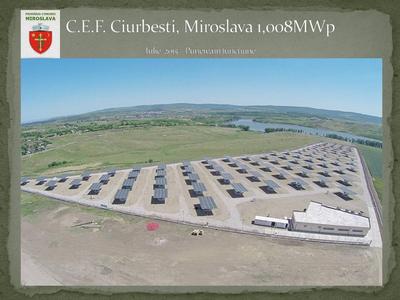 Proiectare si executie: Racordare C.E.F. Ciurbesti Miroslava - Pi=1,008 MWpi